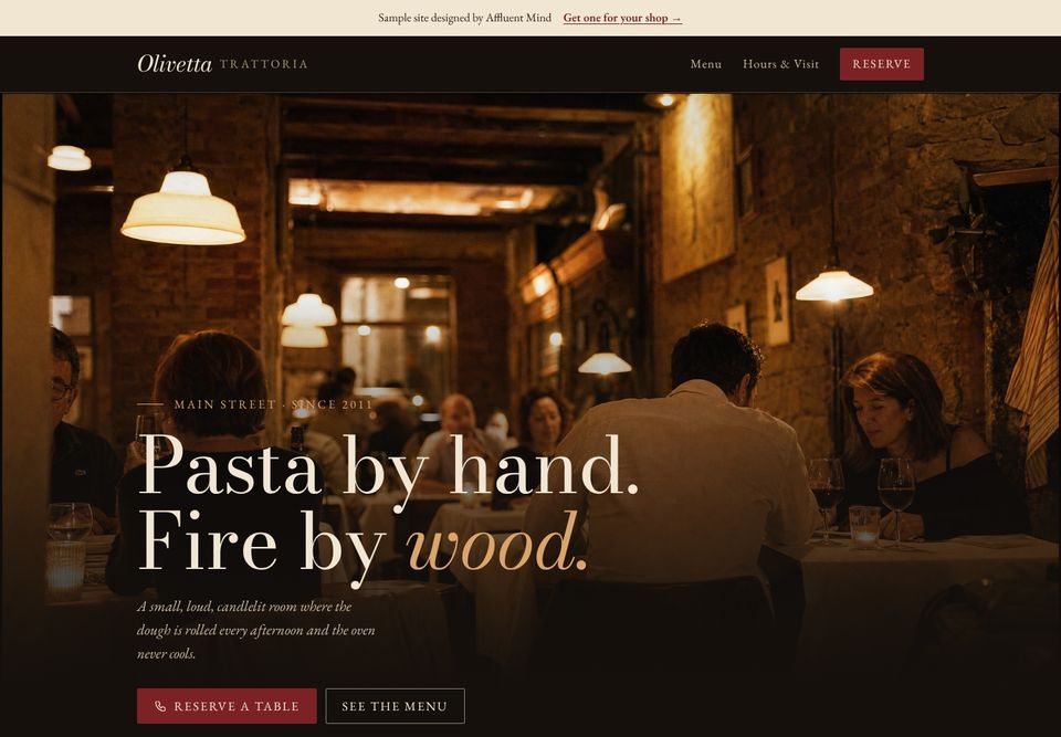 Olivetta sample website